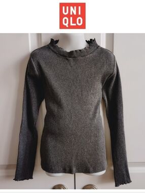 NWOT Mock Neck Dark Gray Sweater